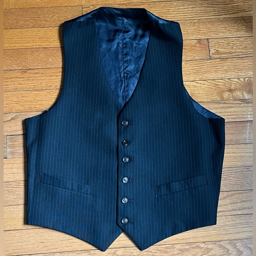 Vintage grandpa pinstripe vest